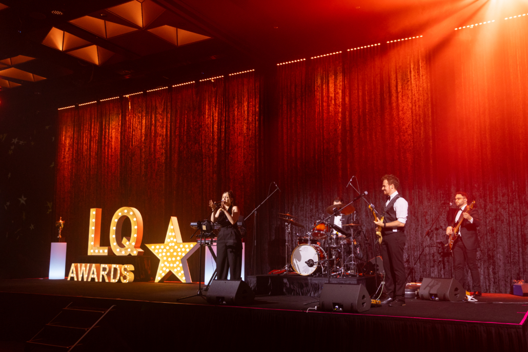 Live band event entertainment at gala dinner