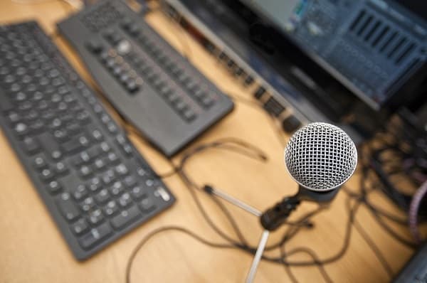 Microphone on a table