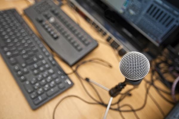 Microphone on a table