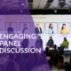 Diverse panellists seated on stage engaging with the audience during a conference.
