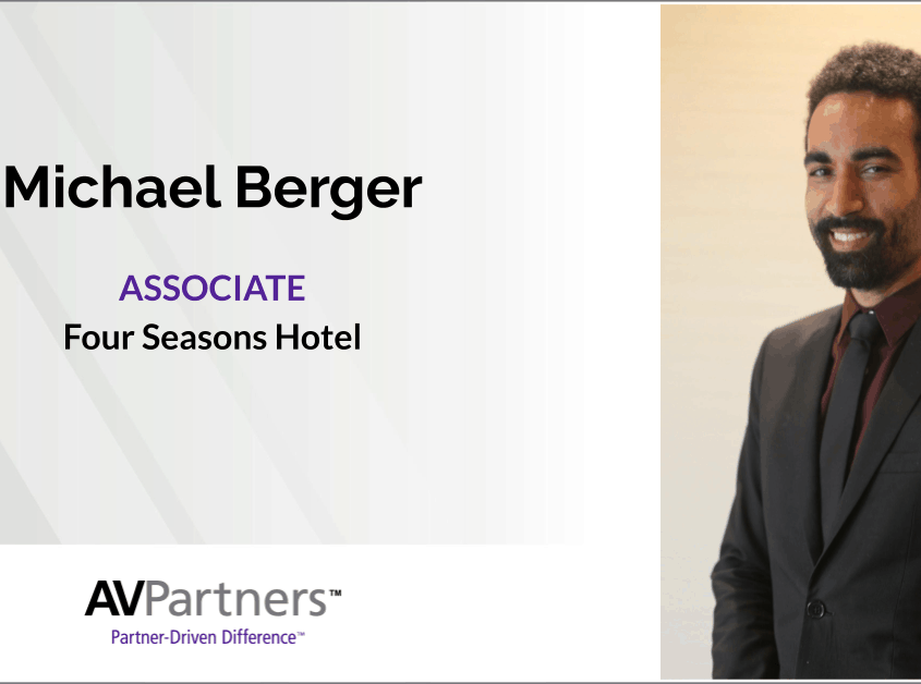 AVPartners promotes Michael Berger as Associate at Four Seasons Sydney