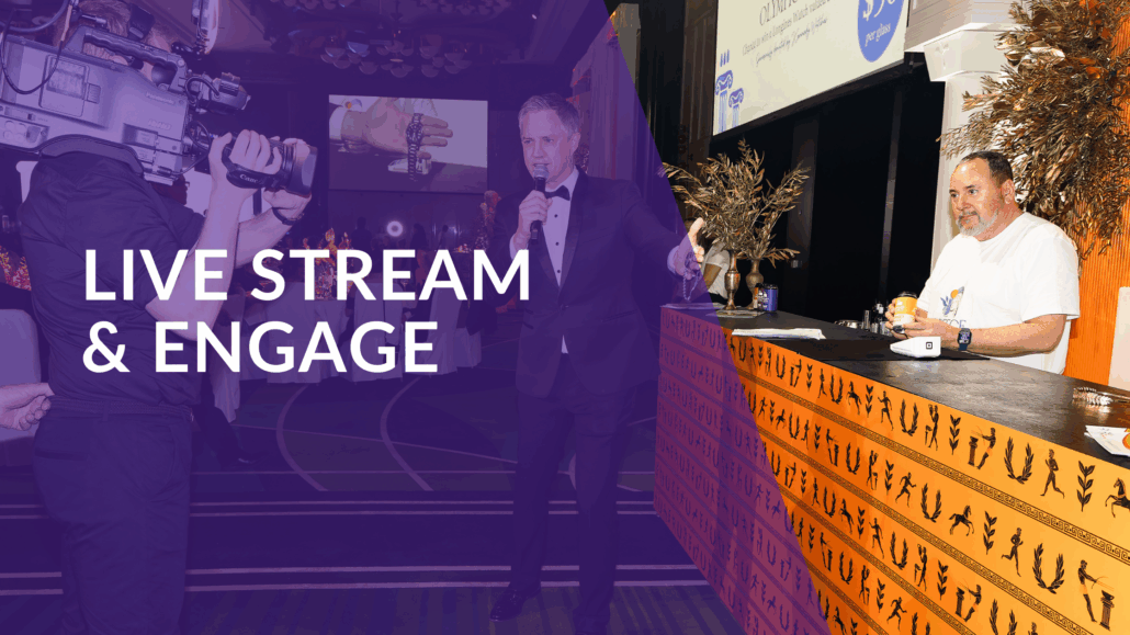 Live streaming of an event fundraiser for charity