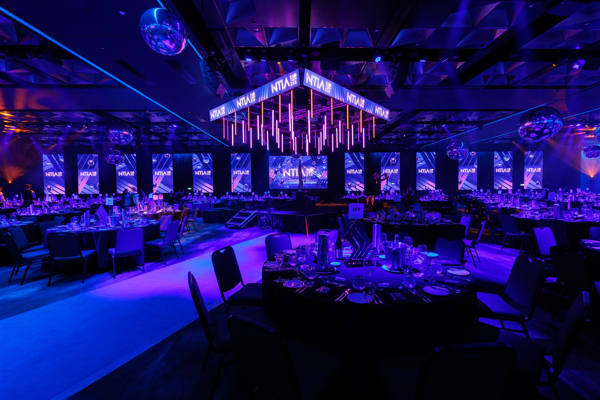 Room Styling for an awards night gala dinner
