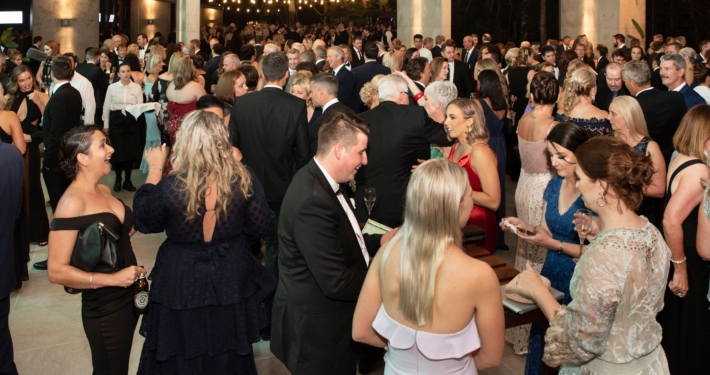 Crowd enjoying the charity fundraiser gala
