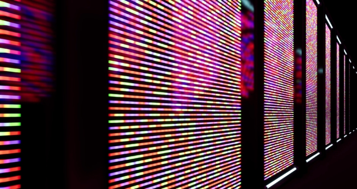 Network telecommunication server. Internet equipment industry. High technology. Business data. Information technology. Datacenter hardware cluster. Cloud database computer datacenter.