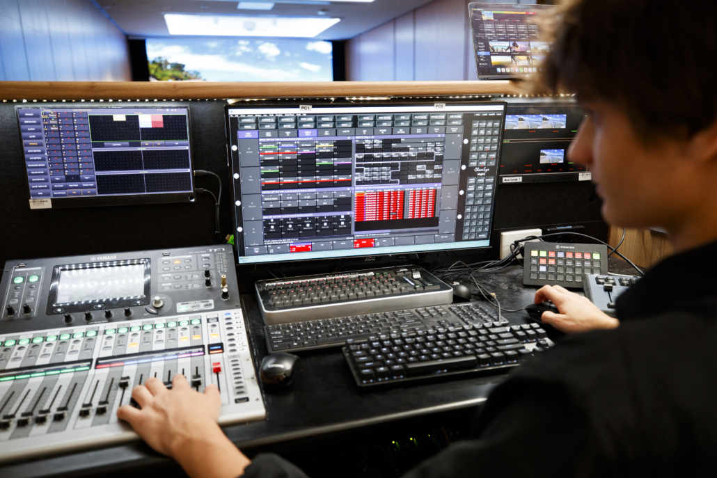 Working the AV equipment at an event