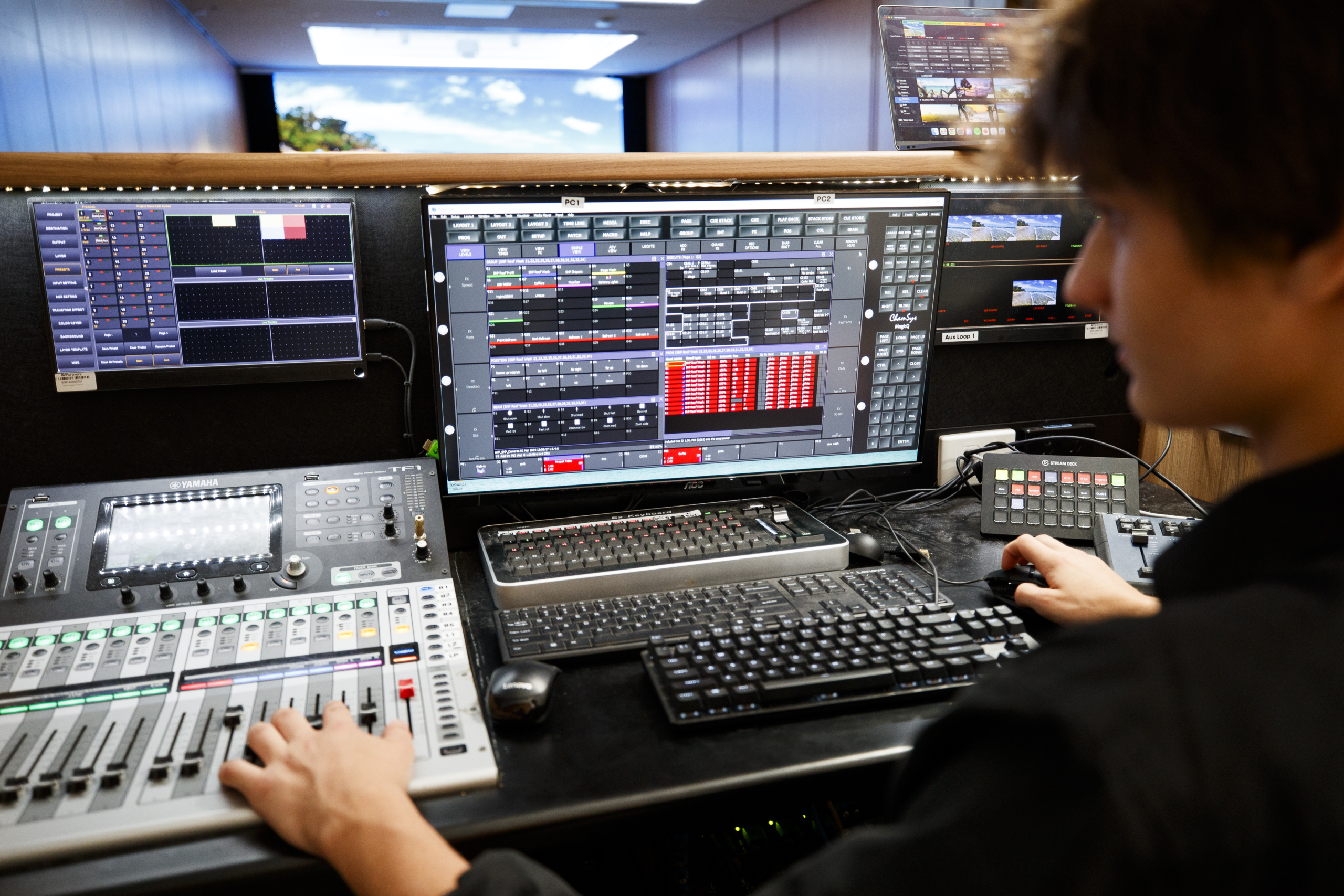 Working the AV equipment at an event