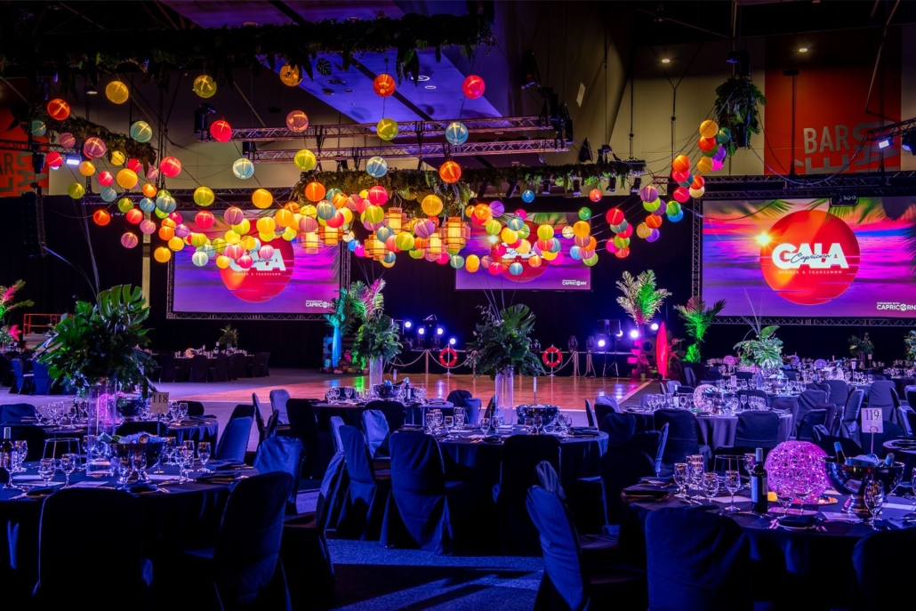 Sensory experience at a gala dinner night