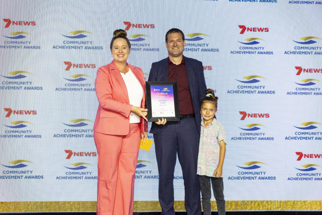 Brad Ambridge, Rainbow Roos proud winner at Community Achievement Awards