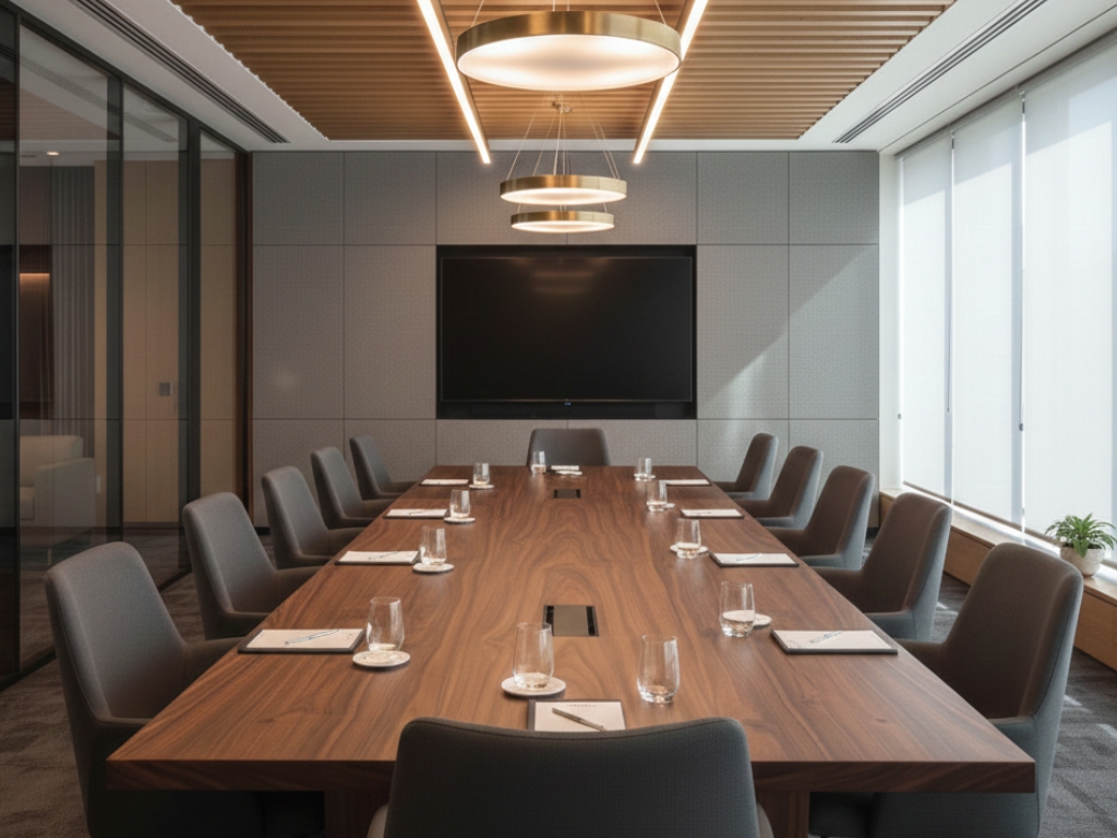 A meeting room av installation for a corporate office