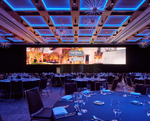 Ultra Wide LED Screen in Ballroom at The Westin Perth